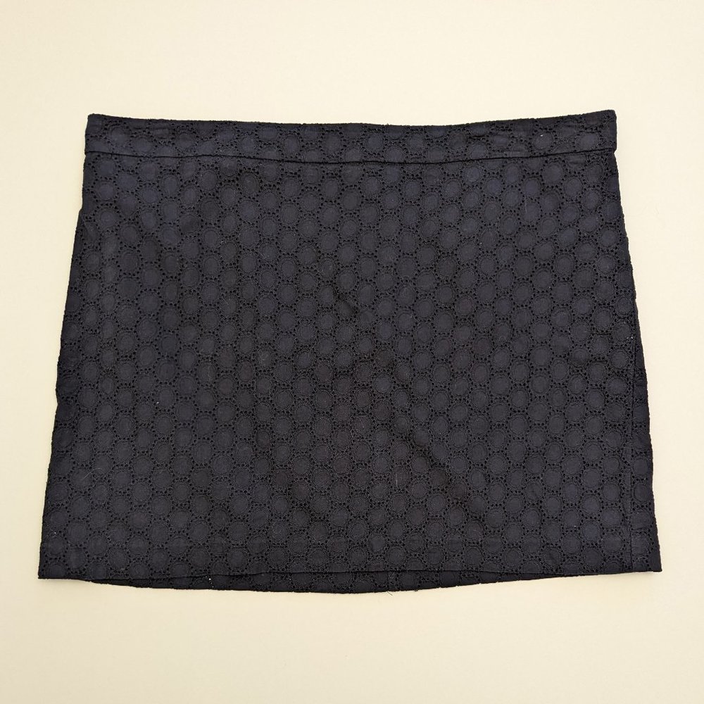 GAP Navy Blue Eyelet Lined Short Mini Skirt Preppy Casual Size Women's 12